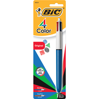 BIC 4-Color Retractable Ballpoint Pen - Asst 1.0mm 1Pk