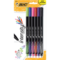 BIC Intensity Fineliner Marker Pen - Asst Fine 6Pk