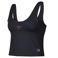 Champion Women's Scoop Neck Crop Bull Logo Tank