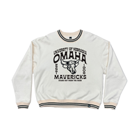 Uscape University Of Nebraska Est Bull Logo 1908 Omaha Crew Sweatshirt W/ Stripes