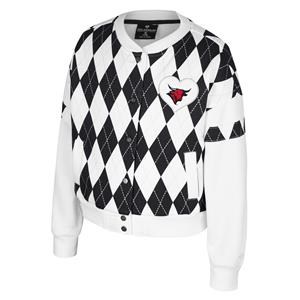 Colosseum Youth Argyle Pattern Bull Logo In Heart (Front Left Side) Jacket