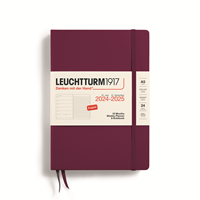 Leuchtturm July 2024 - December 2025 Port Red Weekly Planner And Notebook