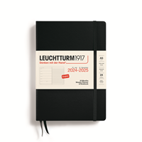Leuchtturm July 2024 - December 2025 Black Weekly Planner And Notebook